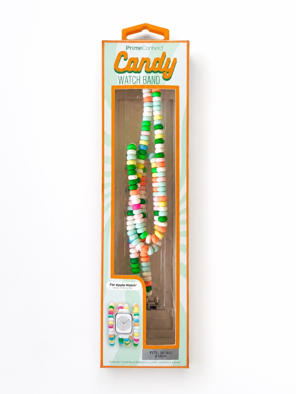 PrimeConnect Candy Beaded Apple Watch Band – Multicolor 38/40/41mm
